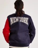 MLB Pro Standard Red and White New York Yankees Varsity Jacket | Trendy Leather Jackets