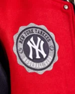MLB Pro Standard Red and White New York Yankees Varsity Jacket | Trendy Leather Jackets
