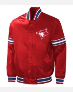 MLB Red Toronto Blue Jays 2023 Canada Day Satin Varsity Jacket | Trendy Leather Jackets