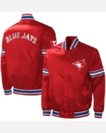 MLB Red Toronto Blue Jays 2023 Canada Day Satin Varsity Jacket | Trendy Leather Jackets