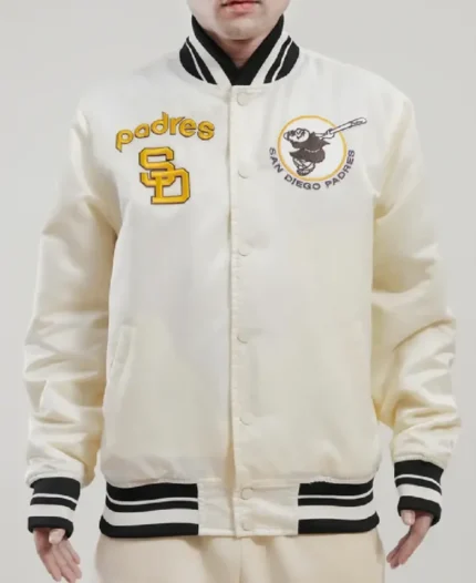 MLB San Diego Padres Classic Satin Jacket | Trendy Leather Jackets