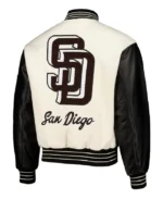 MLB San Diego Padres Pleasures Varsity Jacket | Trendy Leather Jackets