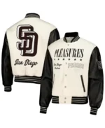 MLB San Diego Padres Pleasures Varsity Jacket | Trendy Leather Jackets