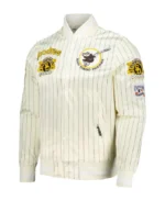 MLB San Diego Padres Pro Standard Pinstripe Classic Satin Jacket | Trendy Leather Jackets