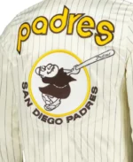 MLB San Diego Padres Pro Standard Pinstripe Classic Satin Jacket | Trendy Leather Jackets