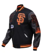 MLB San Francisco Giants Mashup Varsity Jacket | Trendy Leather Jackets