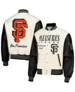 MLB San Francisco Giants Pleasures Varsity Jacket | Trendy Leather Jackets