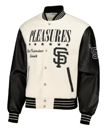 MLB San Francisco Giants Pleasures Varsity Jacket | Trendy Leather Jackets