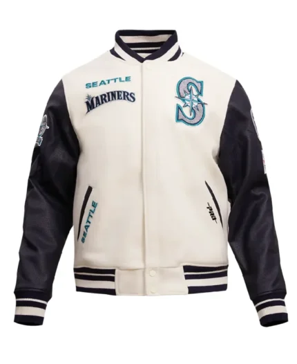 MLB Seattle Mariners Retro Classic Varsity Jacket | Trendy Leather Jackets