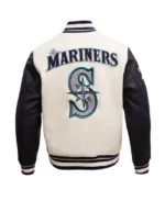 MLB Seattle Mariners Retro Classic Varsity Jacket | Trendy Leather Jackets