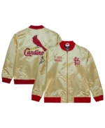MLB St. Louis Cardinals Gold OG 2.0 Satin Jacket | Trendy Leather Jackets