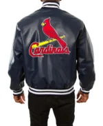 MLB St. Louis Cardinals JH Design Navy Leather Jacket | Trendy Leather Jackets