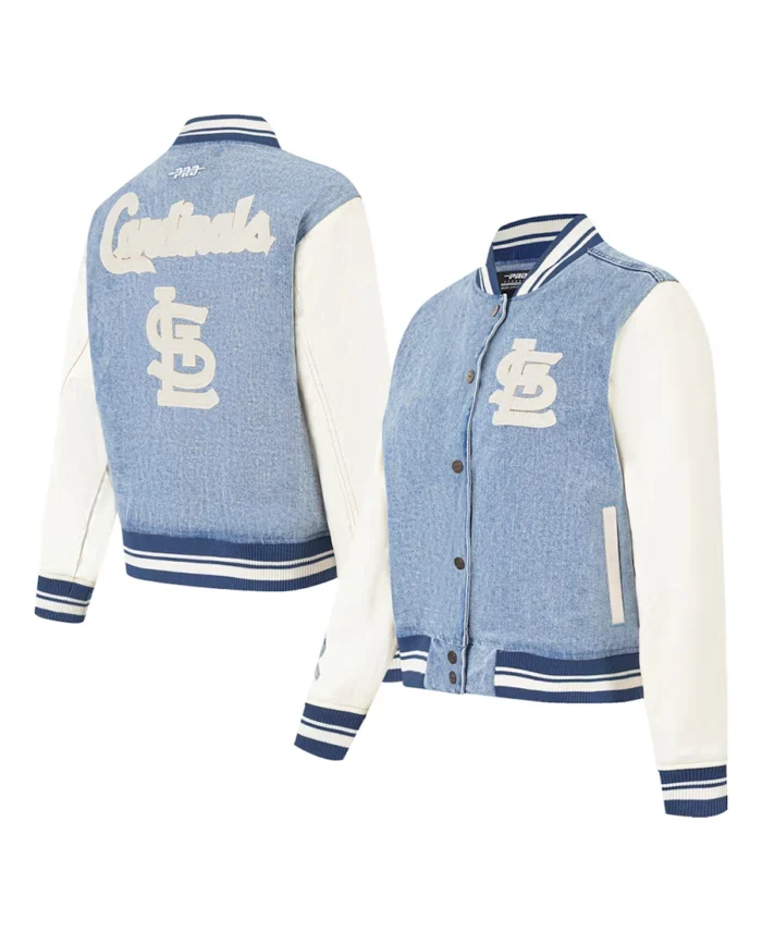 MLB St. Louis Cardinals Pro Standard Denim Varsity Jacket | Trendy Leather Jackets