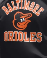 MLB Starter Black Baltimore Orioles Option Route Satin Jacket | Trendy Leather Jackets