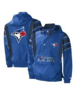 MLB Starter Royal Toronto Blue Jays Impact Anorak Hoodie Jacket | Trendy Leather Jackets