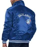 MLB Starter x Levi's Royal Toronto Blue Jays Satin Trucker Jacket | Trendy Leather Jackets