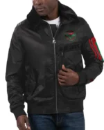 MLB Starter x Ty Mopkins Toronto Blue Jays Black History Month Satin Jacket | Trendy Leather Jackets