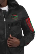 MLB Starter x Ty Mopkins Toronto Blue Jays Black History Month Satin Jacket | Trendy Leather Jackets