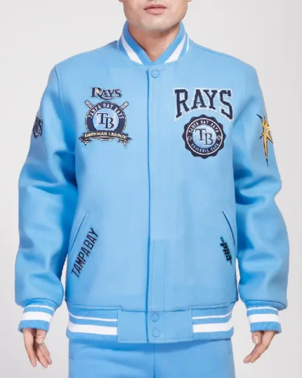 MLB Tampa Bay devil Rays Wool Varsity Jacket | Trendy Leather Jackets