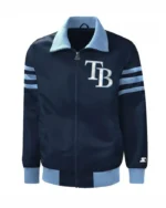 MLB Tampa Bay Rays Captain II Varsity Satin Jacket | Trendy Leather Jackets