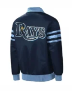 MLB Tampa Bay Rays Captain II Varsity Satin Jacket | Trendy Leather Jackets