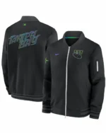 MLB Tampa Bay Rays Nike Black City Connect Pelican Bomber Jacket | Trendy Leather Jackets