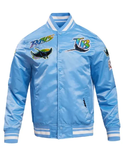 MLB Tampa Bay Rays Retro Classic Satin Jacket | Trendy Leather Jackets