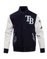 MLB Tampa Bay Rays Standard RFC Varsity Letterman Jacket | Trendy Leather Jackets