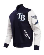 MLB Tampa Bay Rays Standard RFC Varsity Letterman Jacket | Trendy Leather Jackets