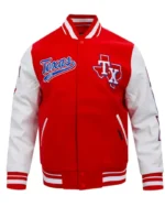 MLB Texas Rangers Wool Varsity Jacket | Trendy Leather Jackets