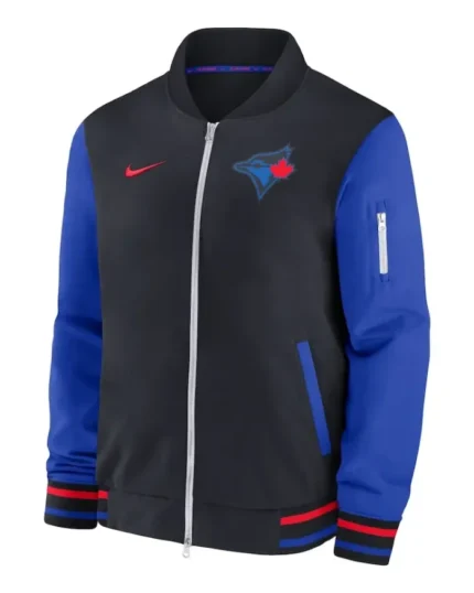 MLB Toronto Blue Jays 2024 Game Time Bomber Jacket | Trendy Leather Jackets