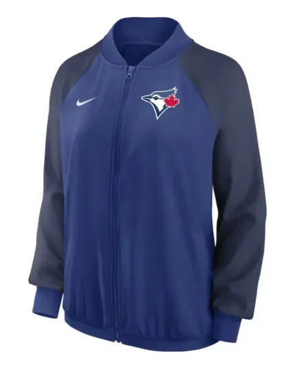 MLB Toronto Blue Jays Nike Bomber Raglan Performance Jacket | Trendy Leather Jackets
