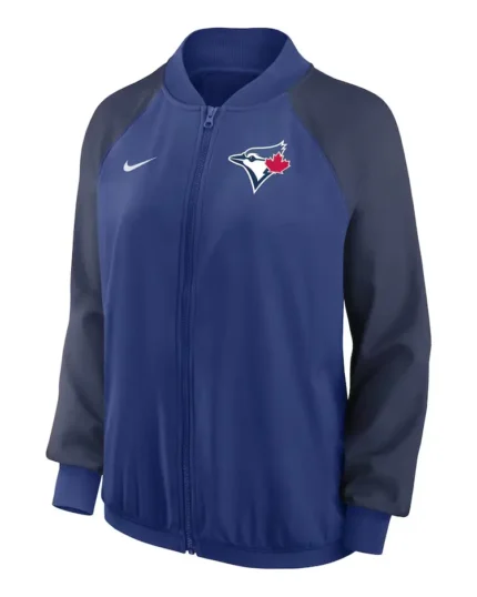 MLB Toronto Blue Jays Nike Bomber Raglan Performance Jacket | Trendy Leather Jackets