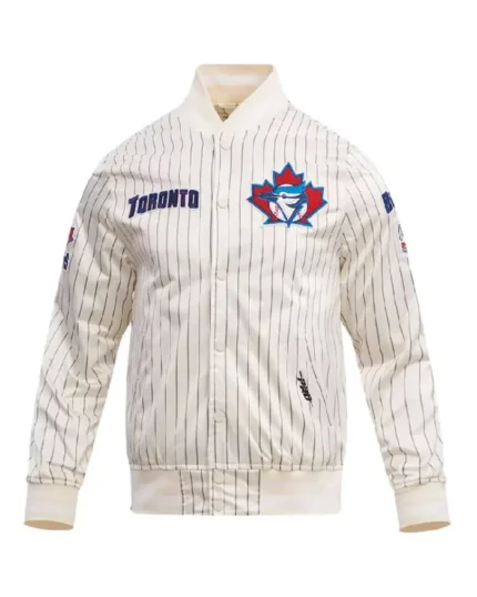 MLB Toronto Blue Jays Pinstripe Jacket | Trendy Leather Jackets