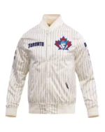 MLB Toronto Blue Jays Pinstripe Jacket | Trendy Leather Jackets
