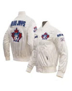 MLB Toronto Blue Jays Pinstripe Jacket | Trendy Leather Jackets