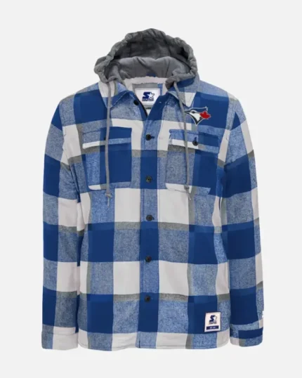 MLB Toronto Blue Jays Sherpa Flannel Jacket | Trendy Leather Jackets