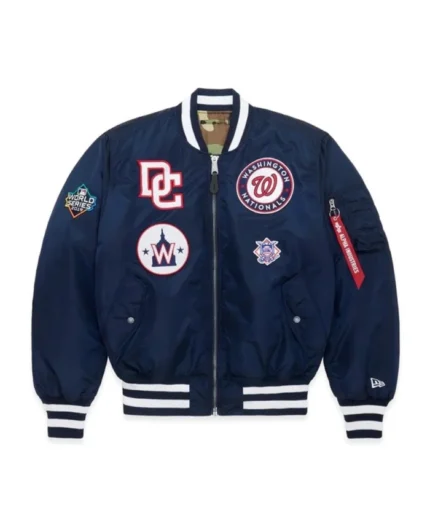 MLB Washington Nationals MA-1 Bomber Jacket | Trendy Leather Jackets