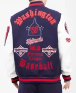 MLB Washington Nationals Old English Varsity Jacket | Trendy Leather Jackets