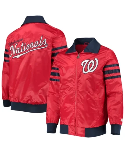MLB Washington Nationals Starter Captain II Varsity Jacket | Trendy Leather Jackets