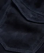 MR P Trucker Blue Suede Jacket | Trendy Leather Jackets