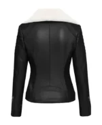 Mullet Women’s Black Shearling Leather Jacket | Trendy Leather Jackets