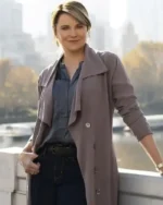 My Life is Murder Lucy Lawless Double Breasted Coat | Trendy Leather Jackets