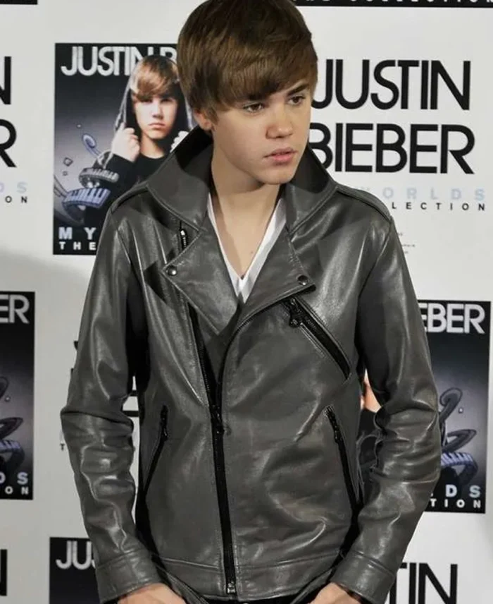 My Worlds The Collection Justin Bieber Leather Jacket | Trendy Leather Jackets