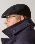Navy Rugby Reefer Coat | Trendy Leather Jackets