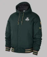 NBA Boston Celtics Bomber Hooded Jacket | Trendy Leather Jackets