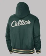 NBA Boston Celtics Bomber Hooded Jacket | Trendy Leather Jackets