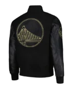 NBA Golden State Warriors Black Varsity Jacket | Trendy Leather Jackets