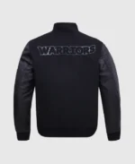 NBA Golden State Warriors Black Varsity Jacket | Trendy Leather Jackets