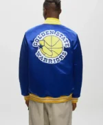NBA Golden State Warriors Heavyweight Satin Jacket | Trendy Leather Jackets